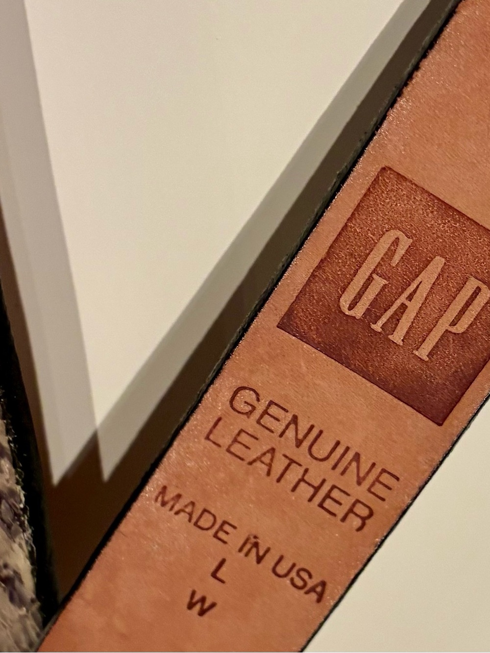Authentic Gap Geniune Leather Snake-Print Belt, Silver-Tone Buckle, Made in USA. - Picture 2 of 4